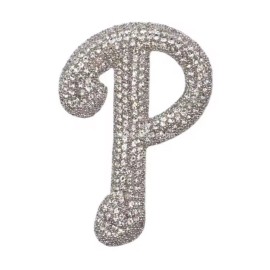 Philadelphia Phillies Rhinestone Patch 2.5” X 1.75” 3D Crystal Heat Transfer
