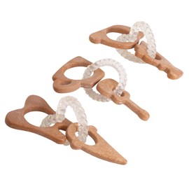 YöL Single Bamboo Pet Dog Chew Toy Strong Durable Dental Health Natural Teething with TPR