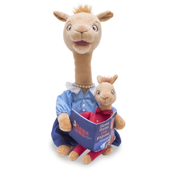 Cuddle Barn - Animated Mama Llama | Talking Stuffed Animal Plush Toy Recites Popular Children's Book "Llama Llama Red Pajama" by Anna Dewdney | Head and Mouth Moves, 14"