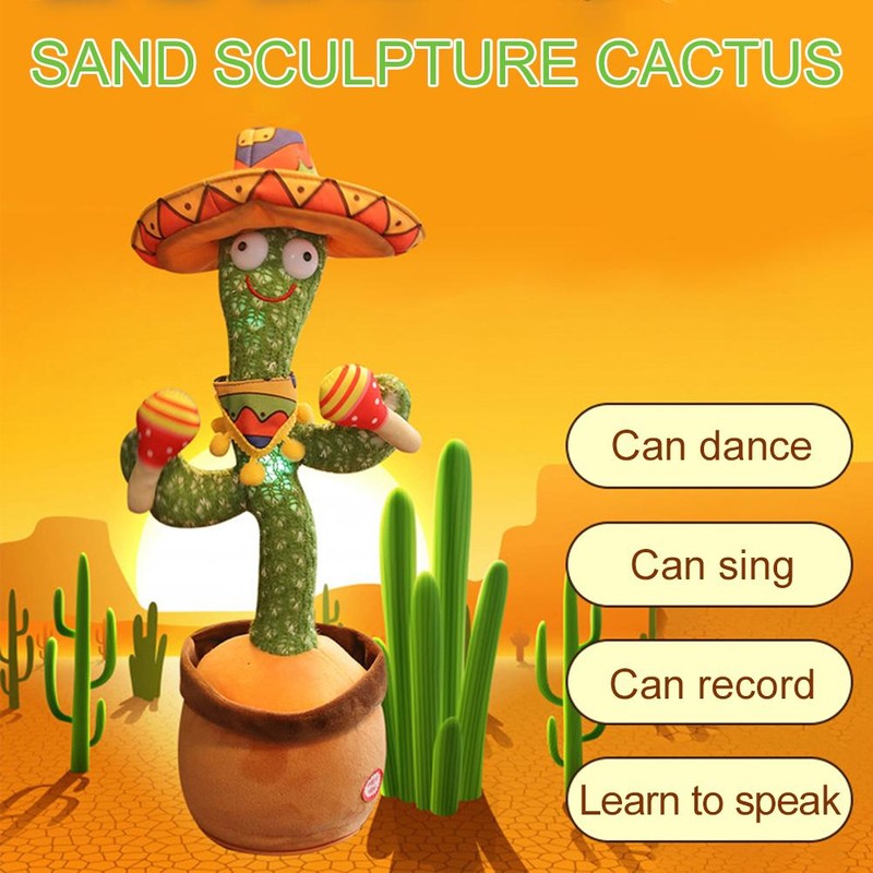 Cactus Plush Toy Singing and Dancing Cactus Electronic Cactus Plush