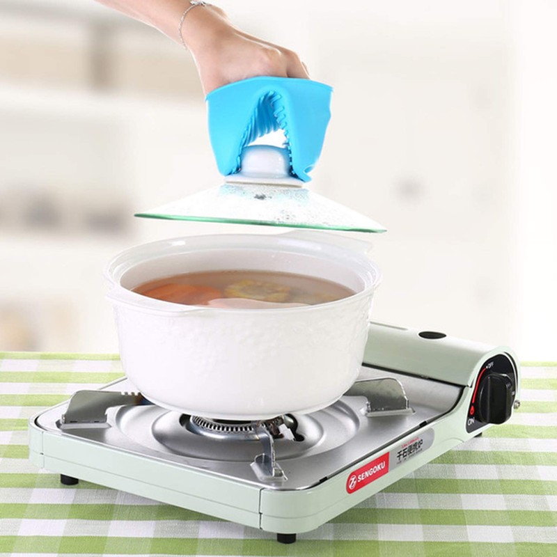 NEPAK 4 Pairs Silicone Cooking Pinch Grips Oven Mitts Potholder