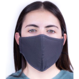 Headmost ComfyMax 3 Layer Fabric Facemask: Water Repellent, Washable & Breathable Face Mask (Charcoal)