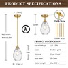 SADUENFR Brushed Gold Pendant Lights Kitchen Island 2 Pack, Modern