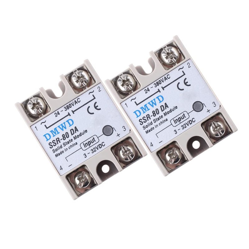 SSR-80DA Solid State Relay DC to AC (Input 3-32V DC