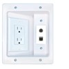 RiteAV 3.5mm CAT6A Recessed Wall Plate Cable Concealer Management Kit