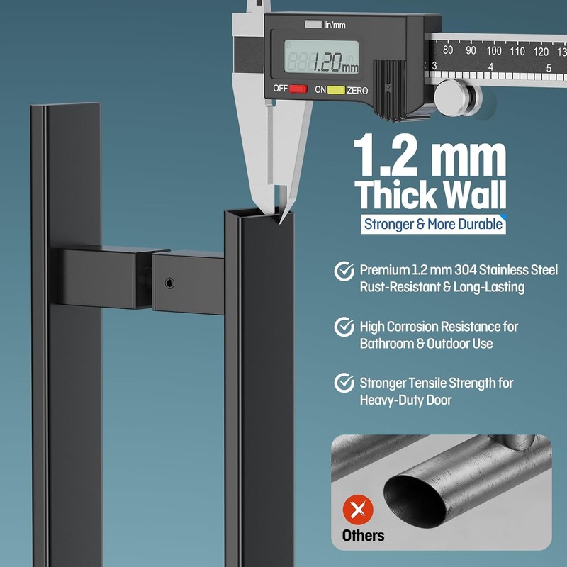 Ranbo 48" Large Push Pull Door Handle, 900mm (35-7/16") CTC,