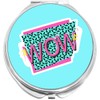 NewCharms Teal Pink Wow 80s Compact with Mirrors - Perfect