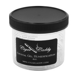 Cigar Caddy Crystal Gel Humidification, Large, 4-Ounce Jar, Reusable, Maintains Humidity at 70%