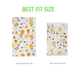 Eco Friendly Reusable Food Storage Bags - 2 Packs | 2 Styles, Organic Beeswax Wraps Reusable Snack Bags, Eco-Friendly Food Bags - Sustainable Gifts