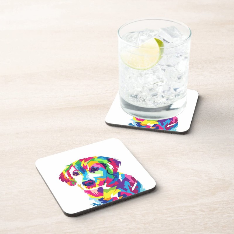 Cork Coaster - Puppy Labrador Baby Dog Multicolour Cute 1