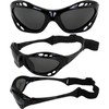 Hurricane Eyewear Category-4 Polarized Jet Ski Floating Goggles Black Padded