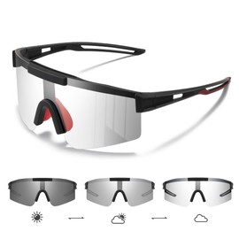 suoso Sports Glasses Polarised Cycling Glasses Cycling Glasses Quick Glasses for Men Women Sports Sunglasses UV400 Clear Running Glasses for MTB Road Bike Bicycle Ski Rave Photochromic