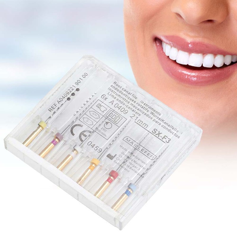 6Pcs Professional Dental Root Canal Niti File Endodontic Needles Dental