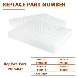 CY08221P Cabin Air Filter Compatible with Kenworth T680 T700 T800 T880 Peterbilt 567 579 Cummins ISX ISXG Paccar MX11 MX13, Replaces X1987001 PA30093 AF55839 CAF1815P C25870 PA30269 TR555, 2 Pack
