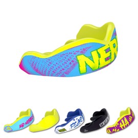 DAMAGE CONTROL High-Impact Mouth Guard – Sports Mouthguard for Boxing, Football, Hockey, Lacrosse & Basketball, Protects Teeth & Jaw, Protective Mouthpiece for Adults & Youth (Women, Nerd)