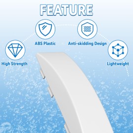 KUAFU WE01X30378 Dryer Door Handle Compatible with GE Dryer Replacement for WE1M1068 PS1177202 WE01X25878 Plastic(ABS) White