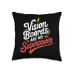 Manifestation Vision Board Goal Setting Dream Big Visualize Throw Pillow