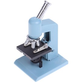1 Pack Blue Miniature Microscope, Plastic Dollhouse Mini Laboratory Tool for Dollhouse Science STEM Scene, Experiment Scene Doll House Kit for 1:12 Scale Dollhouse Accessories