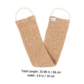 Outanaya 2Pcs Back Scrubber Towel for Bathing Long Strap Exfoliating Shower Belt Durable Ramie Jute Material for Dead Skin Removal Suitable for All Heights