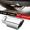 LCGP 5" inlet Universal Diesel Truck Exhaust Tip,Stainless Steel, 7"