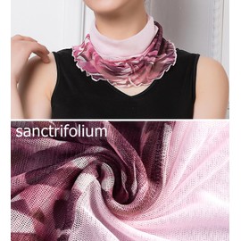 sanctrifolium 100% Silk Neck Cover, Snood, Neck Warmer, UV Protection, Cold Protection, Sunburn Protection, Silk Women's, Pink