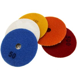 10 x 4 Inch Wet Diamond Polishing Discs with Plate for Stone Grinder