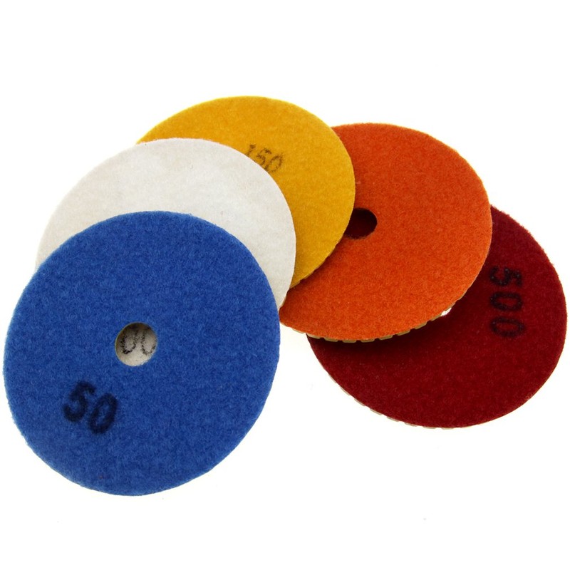 10 x 4 Inch Wet Diamond Polishing Discs with Plate
