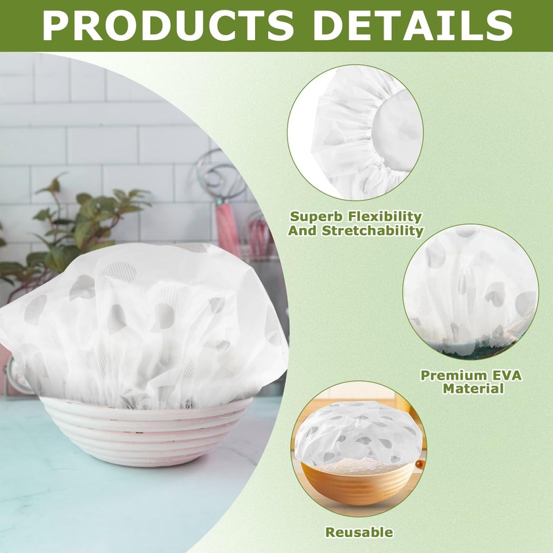 Food Covers, Pack of 4 Fermenting Foil Covers for Bread