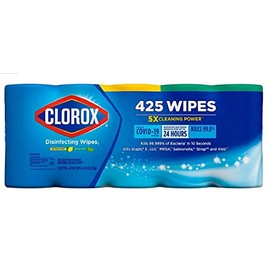 Clorox Disinfecting Wipes Variety Pack - 5X Cleaning Power, Kills 99.9% of Bacteria - 5 Pack, 425 Count Total