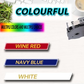 Acmerota Ribbon Label Tape for Brother P-Touch TZe-R234 TZe-RN34 TZe-RW34 12mm 4mm for PTouch Label Maker PT-H200 PT-1000 1005 D210 E110 GL-H105 PT-D215e PT-D210 PT-H100 PTD400AD PT-P700 PTD600