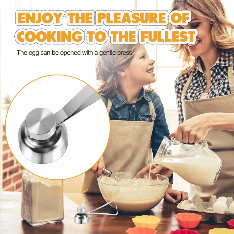 Egg Openers，304 Stainless Steel Egg Cutter Egg Cracker Tool Adjustable