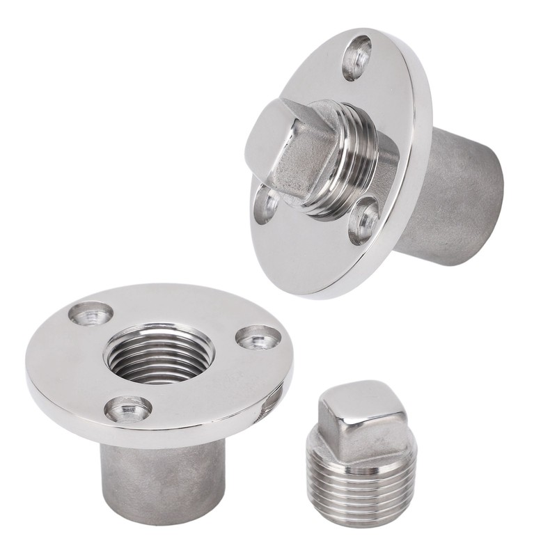 50mm Boat Garboard Drain Plug Stainless Steel Mirror Polish UV