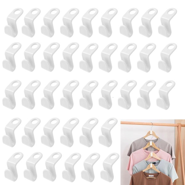 Clothes Hanger Connector Hooks 100PCS, Space Saving Closet Organizers ，Durable