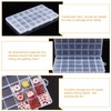 SUPERFINDINGS 4 Pack 28 Grids Organizer Box 22.5x13.3cm Transparent Plastic