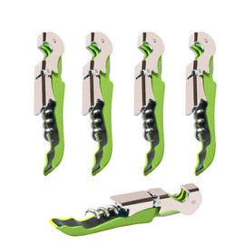 Kit-Home KIT-HOME Juego de sacacorchos profesional para camarero, 4 unidades, con bisagras de acero inoxidable de alta resistencia para camareros de restaurante, sommelier, camareros (verde, 4 paquetes)