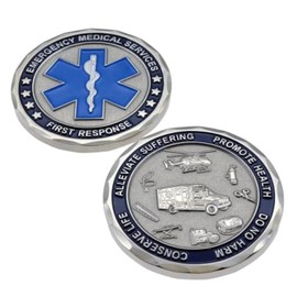 Generic Paramedic Medical Rescue EMS Emergency Medical Service Star of Life Challenge Coin