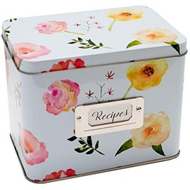 Heart&Berry Recipe Box With Cards And Dividers - Includes 24 4x6 Recipe Cards And 12 Dividers - Recipe Cards And Box Set - Compatible With Standard 4 X 6 Inches Index Cards Recipe Tin…