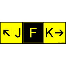 JFK Airport Taxiway Sign Aviation Sticker/Decal