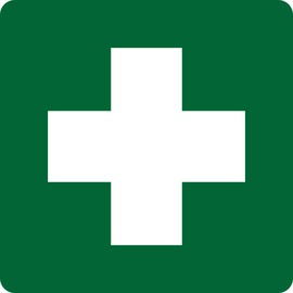 StickerTalk First Aid Magnet, 5 inches by 5 inches