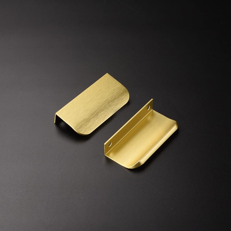 Satanga 10 Pack 2-1/2'' Inch Hole Center Brushed Brass Flat