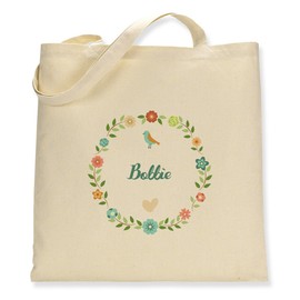 Make it Love it Sell It - Floral Bobbie - Canvas Tote Bag, Single Sided