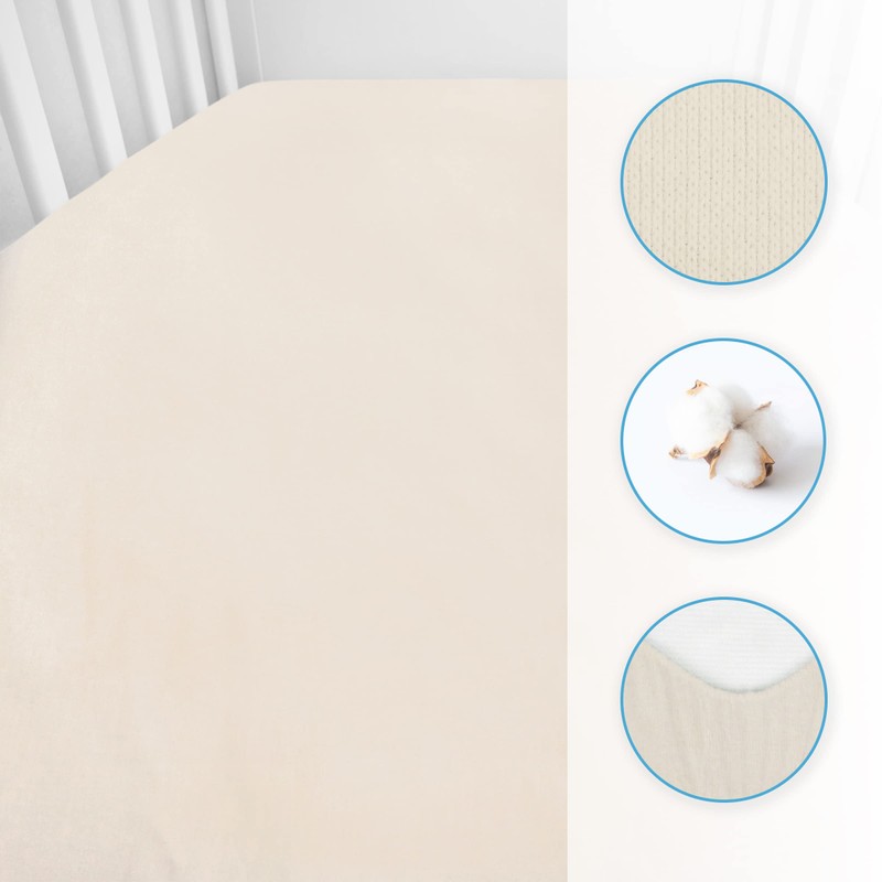 2X Jersey 100% Cotton Fitted Sheet for 160 x 70