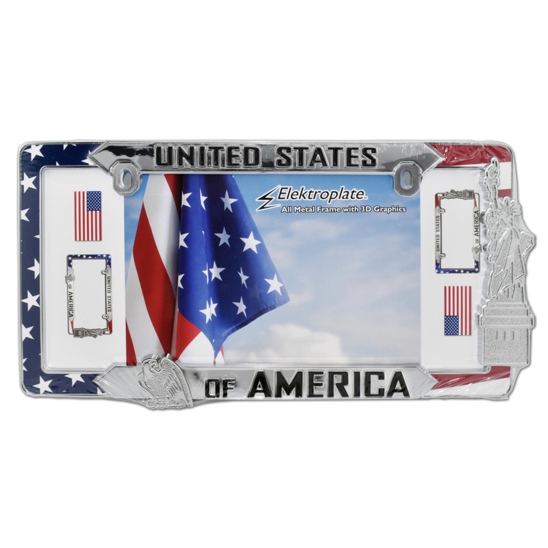 Elektroplate Patriotic United States of America Chrome-Plated All-Metal Premium Custom