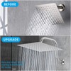 Voolan Rain Shower Head with Goose Neck Curve Arm, All