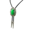 Moranse Bolo Tie with Round Flower And Gem Stone Parterre