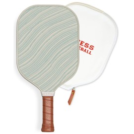 Recess Pickleball Single Paddles - Fiberglass Surface, Honeycomb Core - Sweatproof Foam Comfort Grip - Canvas Cover & Silicone Grip Ring - Tournament or Casual Play - Modern Designs - USAPA Approved