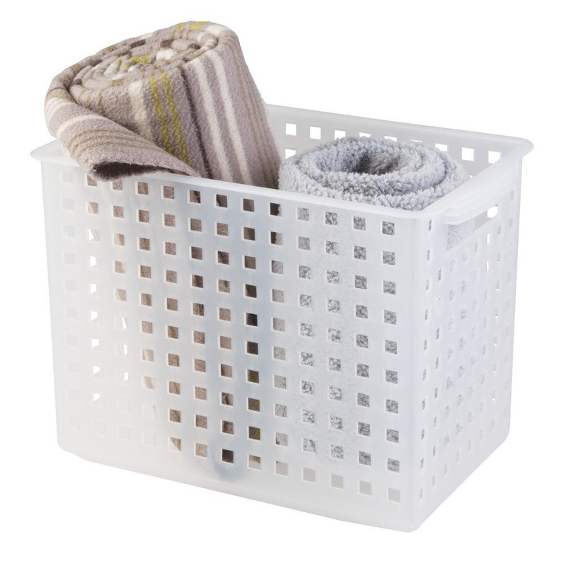 InterDesign Modulon X4 Storage Basket, Frost