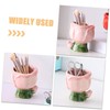 Ipetboom Ceramic Makeup Brush Holder Cute Flower Design Storage Pot