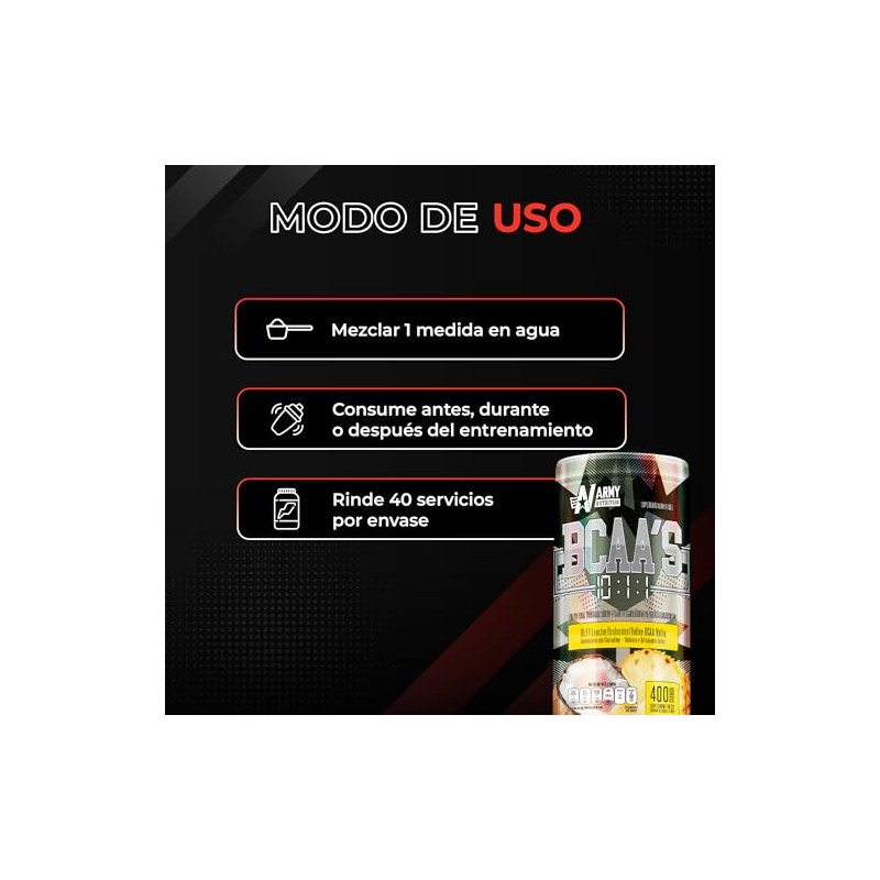 BCAA Aminoácidos Ratio 1011 Con Carga Extra De Leucina Y