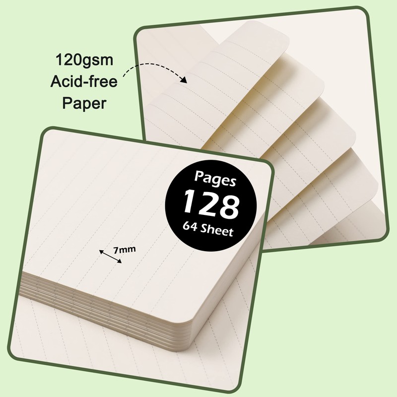 Ruled Notebook/Journal - Classic Lined Journal/Notebook, 5.3'' x 8.26'', Hardcover